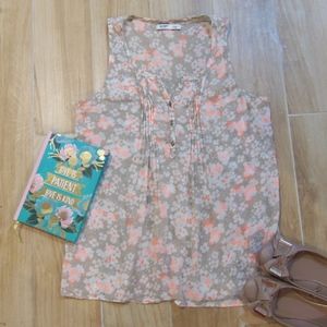 Old Navy Beige Floral Blouse